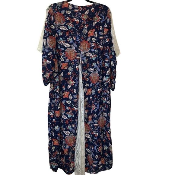 NEW Gypsan Lace Inset Kimono Style Top/jacket Size S/M Boho, Gypsy, Hippie - Picture 2 of 10